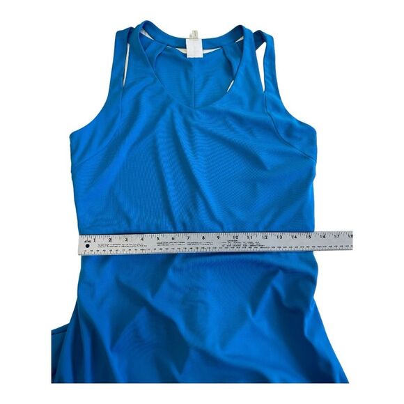 Teal Blue Sleeveless Midi Dress High Low Hem Casual - Picture 7 of 9